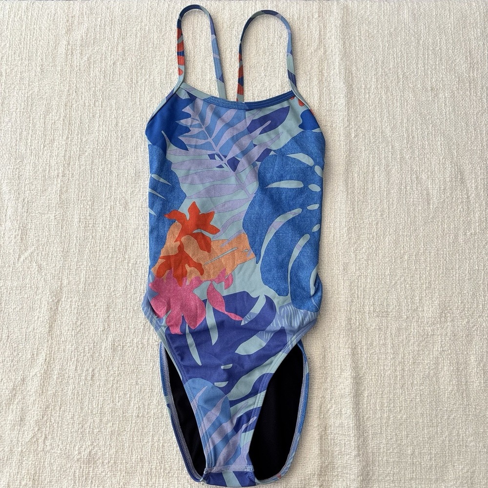 Jolyn Swimsuit Brandon 2 Fixed Back Size 28 Ocean City Tropical Floral One Piece